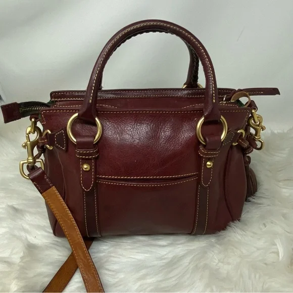 Dooney & Bourke Dark Red Florentine Handbag - Picture 2 of 13